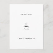 Funny Get Well Soon Man Flu Card kaart (Voorkant)