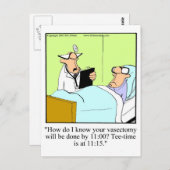 Funny Get Well Vasectomy Briefkaart (Voorkant / Achterkant)