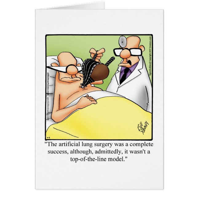 Funny Get Well Wenskaart "Spectickles" (Voorkant)