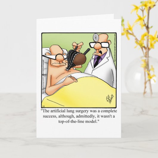 Funny Get Well Wenskaart "Spectickles" Kaart (Gele Bloem)