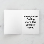 Funny Get Well Wenskaart "Spectickles" Kaart (Binnen)