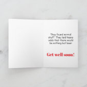 Funny get well wish for beer lover kaart (Binnen)