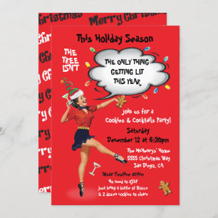 Funny Getting Lit Cookies and Cocktails Party Kaart