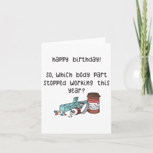 Funny Getting Old Birthday Card Kaart (Voorkant)