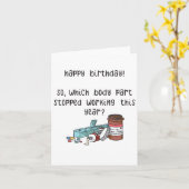 Funny Getting Old Birthday Card Kaart (Gele Bloem)