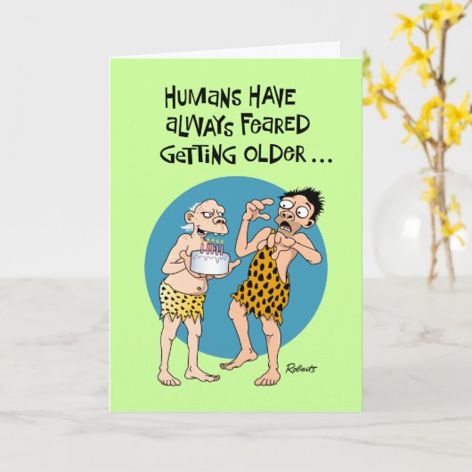 Funny Getting Ouder Birthday Kaart (Gele Bloem)