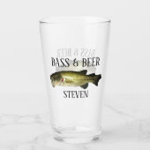 Funny Gevist Bass and Beer Drink Glass Glas (Achterkant)