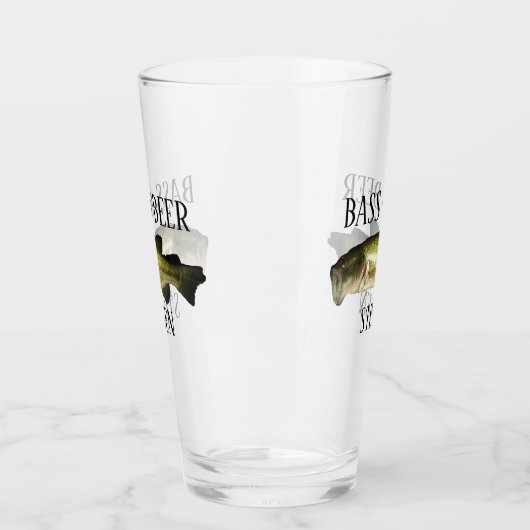 Funny Gevist Bass and Beer Drink Glass Glas (Links)