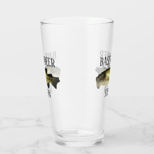 Funny Gevist Bass and Beer Drink Glass Glas (Rechts)
