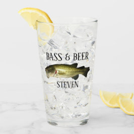 Funny Gevist Bass and Beer Drink Glass Glas
