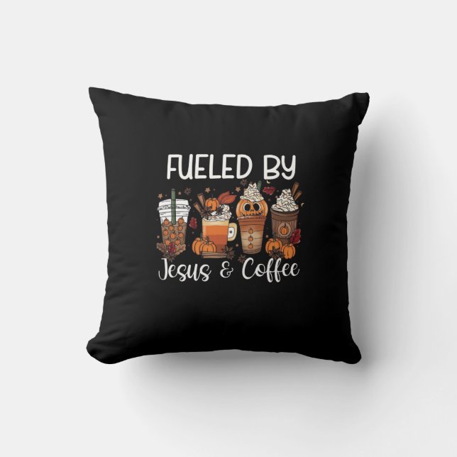 Funny gevoed door Coffee Jesus Caffeine Lover Beda Kussen (Voorkant)