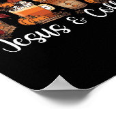 Funny gevoed door Coffee Jesus Caffeine Lover Beda Poster (Hoek)