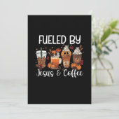 Funny gevoed door Coffee Jesus Caffeine Lover Beda Save The Date (Staand voorkant)