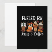 Funny gevoed door Coffee Jesus Caffeine Lover Beda Save The Date (Voorkant / Achterkant)