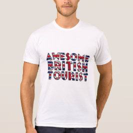 Funny Geweldige Britse Toeristische Vlag Typografi T-shirt