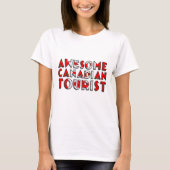 Funny Geweldige Canadian Tourist Flag Typography T-shirt (Voorkant)