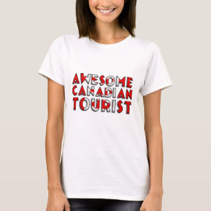Funny Geweldige Canadian Tourist Flag Typography T-shirt