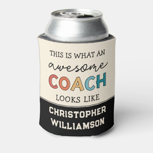 Funny Geweldige Coach | Persoonlijke Beste coach Blikjeskoeler (Blikje Achterkant)