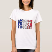 Funny Geweldige Franse Toerist Flag Paris Typograf T-shirt (Voorkant)