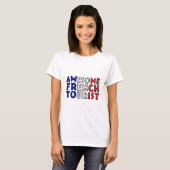 Funny Geweldige Franse Toerist Flag Paris Typograf T-shirt (Voorkant volledig)