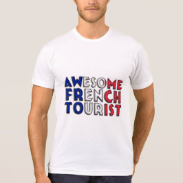 Funny Geweldige Franse Toerist Flag Paris Typograf T-shirt