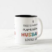 Funny Geweldige Husband Gifts | Beste man ooit Tweekleurige Koffiemok (Voorkant rechts)