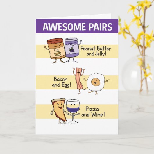 Funny Geweldige Paar Jubileum Kaart (Gele Bloem)