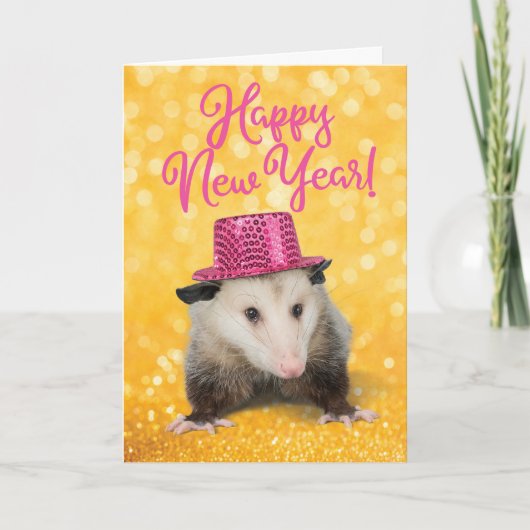 Funny Geweldige Possum New Years Kaart (Voorkant)
