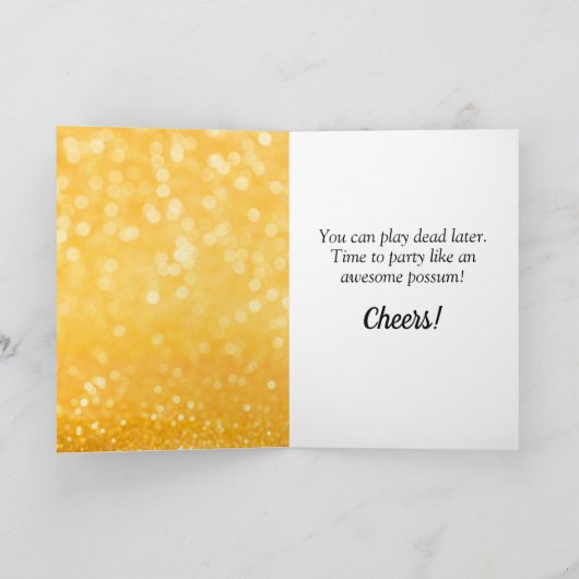 Funny Geweldige Possum New Years Kaart (Binnen)