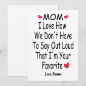 Funny Gezegde Cadeau voor mam met eigen naam Feestdagenkaart (Voorkant / Achterkant)
