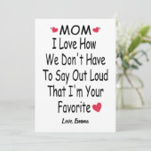 Funny Gezegde Cadeau voor mam met eigen naam Feestdagenkaart (Staand voorkant)