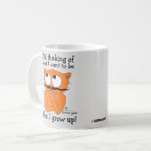 Funny Gezegde Cartoon Mustache Cat Koffiemok (Voorkant links)