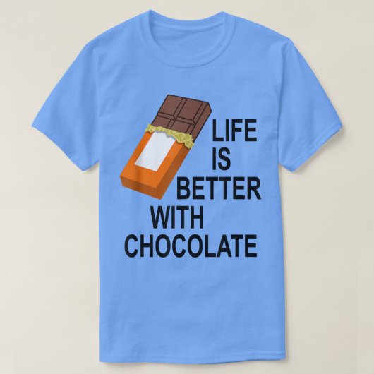 Funny Gezegde dat donkere chocolade Snoep eet T-shirt (Design voorkant)