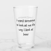 Funny Gezegde Drink Beer Pint Glas (Voorkant)