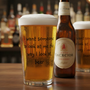 Funny Gezegde Drink Beer Pint Glas