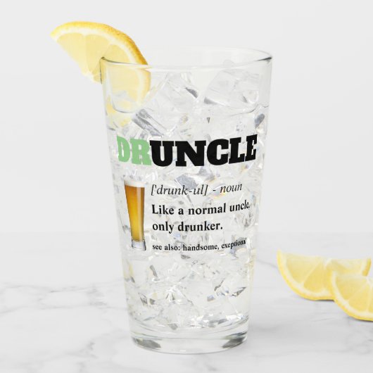 Funny Gezegde - Druncle Funny oom Glas (Voorkant ijs)