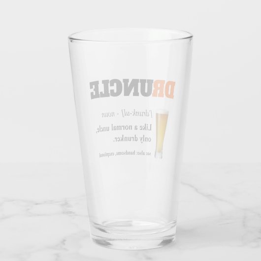 Funny Gezegde - Druncle Funny oom Glas (Achterkant)