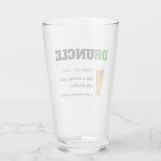 Funny Gezegde - Druncle Funny oom Glas (Achterkant)