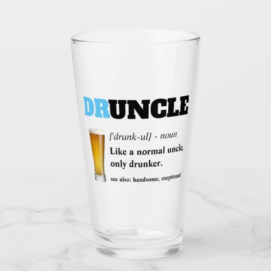 Funny Gezegde - Druncle Funny oom Glas (Voorkant)