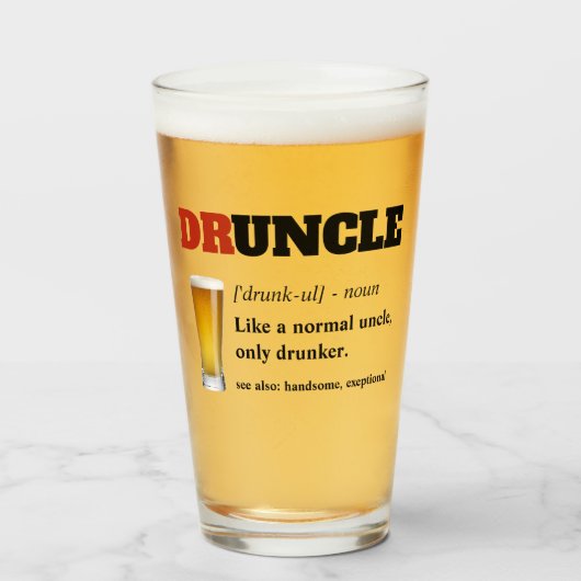 Funny Gezegde - Druncle Funny oom Glas (Voorkant gevuld)