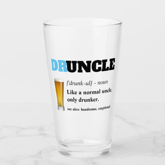 Funny Gezegde - Druncle Funny oom Glas (Voorkant)