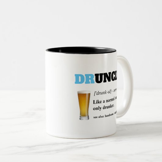 Funny Gezegde - Druncle Funny oom Tweekleurige Koffiemok (Voorkant rechts)