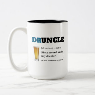 Funny Gezegde - Druncle Funny oom Tweekleurige Koffiemok