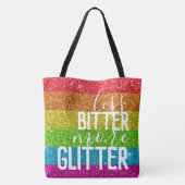 Funny Gezegde Gay Pride Humor Rainbow Glitter Tote Bag (Achterkant)