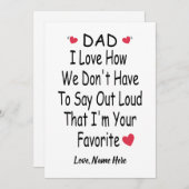 Funny Gezegde Gift for Dad met eigen naam Feestdagenkaart (Voorkant / Achterkant)