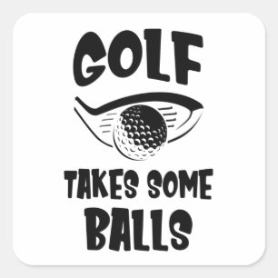 Funny Gezegde Golf Golfer Vierkante Sticker