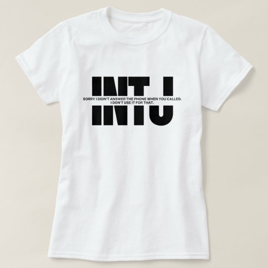 Funny Gezegde INTJ humor minimalist INTJ Mind T-shirt (Design voorkant)