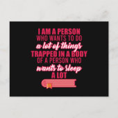 Funny Gezegde Kantoor Lazy Worker Procrastation Briefkaart (Voorkant)