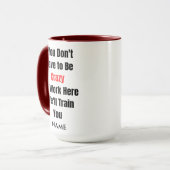 Funny Gezegde Modern Medewerker Birthday Quote Kof Mok (Voorkant links)