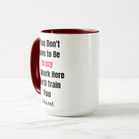 Funny Gezegde Modern Medewerker Birthday Quote Kof Mok (Voorkant links)